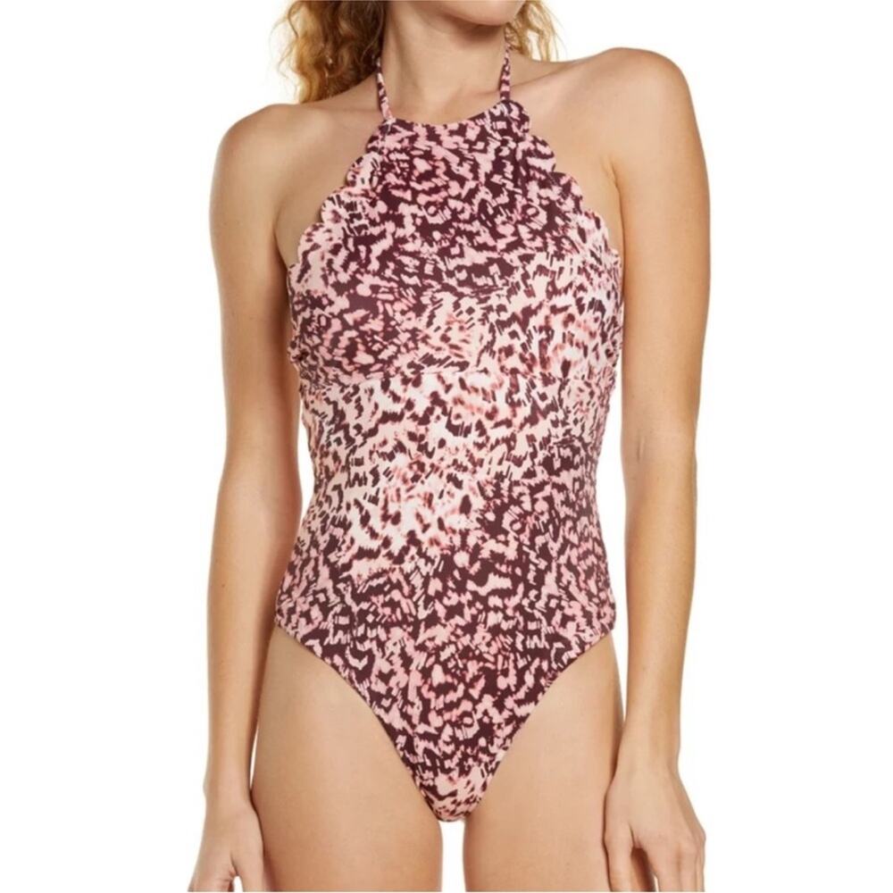 BOGO Chelsea28 Halter Pink Soft One Piece Swimsuit Nwot